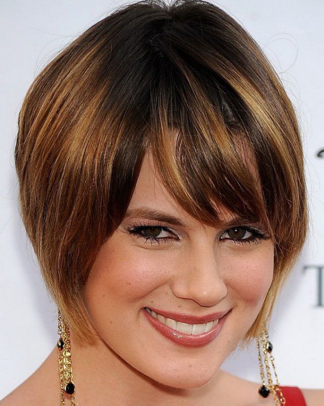 Short Short Bob Haircuts With Bangs For Round Faces for Short hair