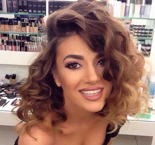 Short Curly Hair Ombre