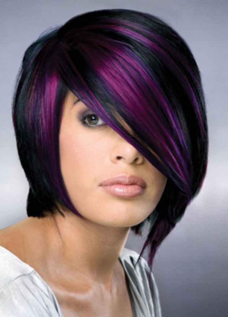 Purple hair for women - 35 excessively radical touches
