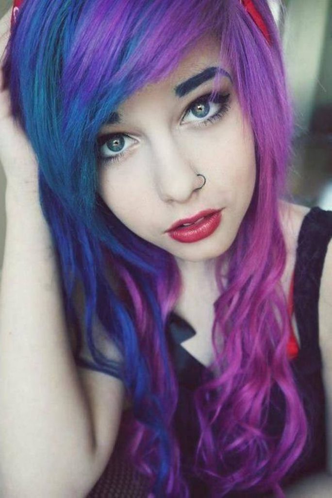 Purple hair for women - 35 excessively radical touches