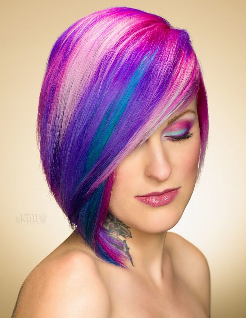 Purple hair for women - 35 excessively radical touches