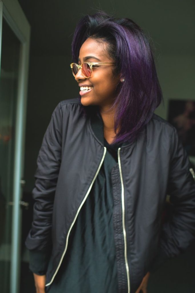 Purple hair for women - 35 excessively radical touches