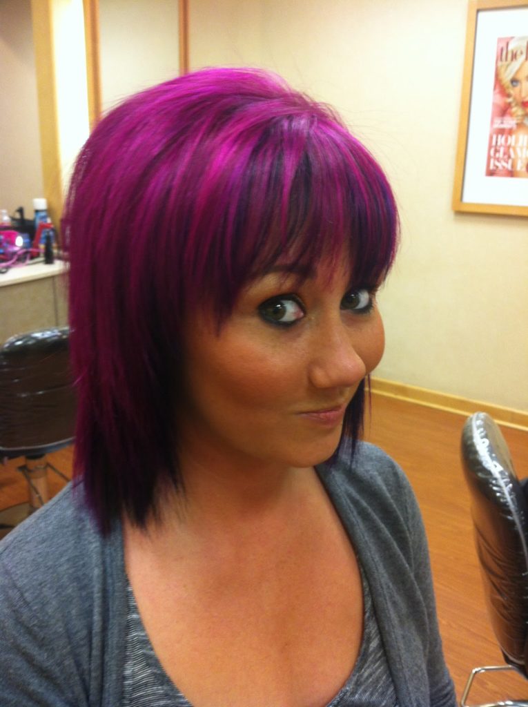 Purple hair for women - 35 excessively radical touches