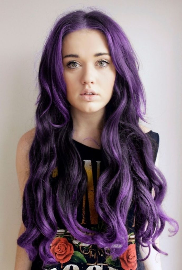 Purple hair for women - 35 excessively radical touches