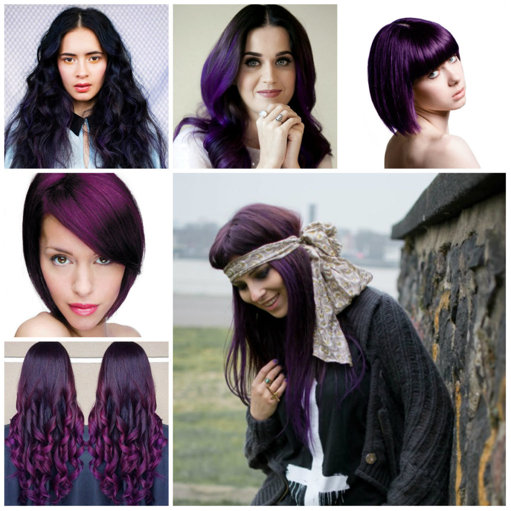 Purple hair for women - 35 excessively radical touches