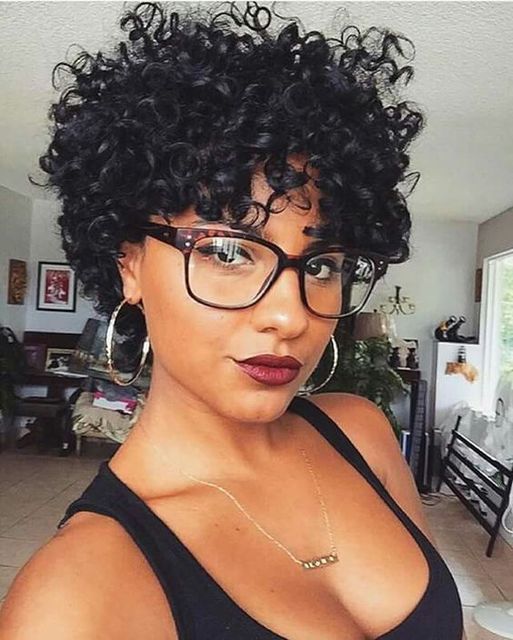 23 Nice Short Curly Hairstyles for Black Women