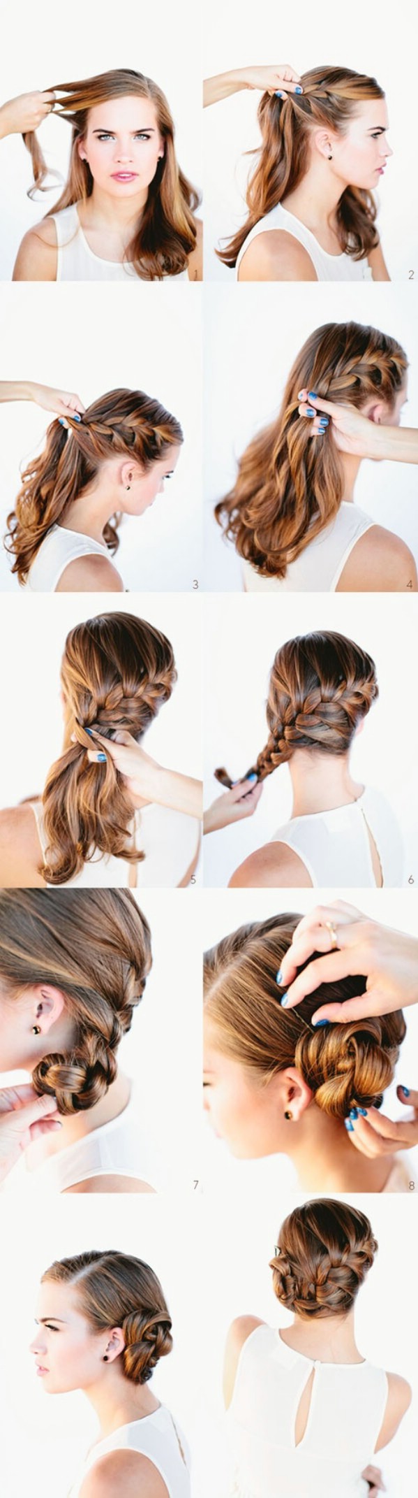 braid hairstyles with bangs photo - 7