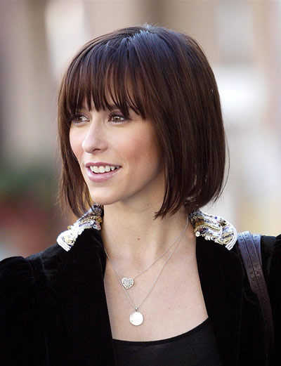 brunette hairstyles with bangs photo - 9