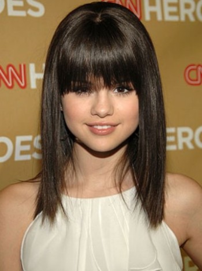 hairstyles for long hair with bangs photo - 7
