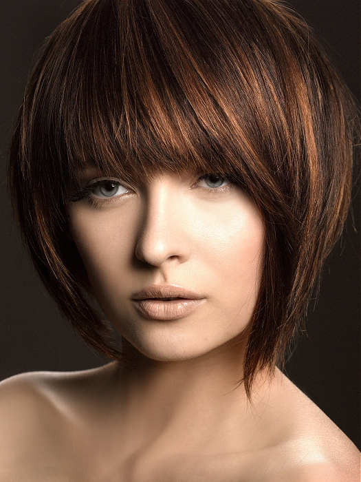 hairstyles for straight hair with bangs photo - 4