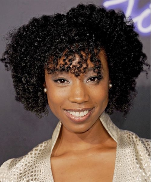 short hairstyles with bangs for black women photo - 2